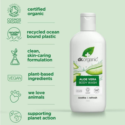 Dr. Organic Aloe Vera Body Wash 250ml 5
