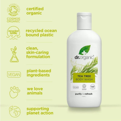 Dr. Organic Tea Tree Body Wash 250ml 4