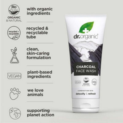 Dr. Organic Charcoal Face Wash 200ml 4