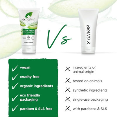 Dr. Organic Aloe Vera Face Wash 150ml 6