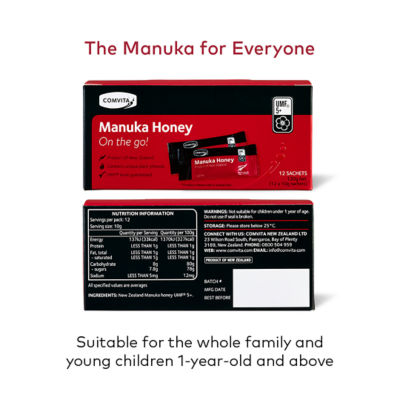 COMVITA UMF 5+ Manuka Honey 12 Sachets (12x10g) 8