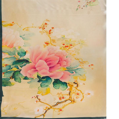 Kashkha Premium Pure Silk Floral Scarf with Hand-Stitched Border 3