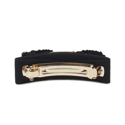 FERRAGAMO Vara Bow Hairclip Ferm Bello Black/Gold 662681 3