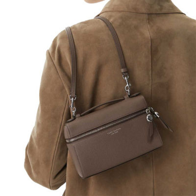 TORY BURCH Slim Romy Top Handle Bag Wild Mushroom 178948 6