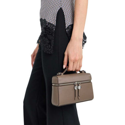 TORY BURCH Slim Romy Top Handle Bag Wild Mushroom 178948 7