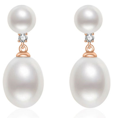 Pearly Lustre Elegant Freshwater Pearl Earrings WE00597 | RHYTHM 1