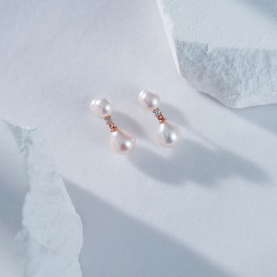 Pearly Lustre Elegant Freshwater Pearl Earrings WE00597 | RHYTHM 2