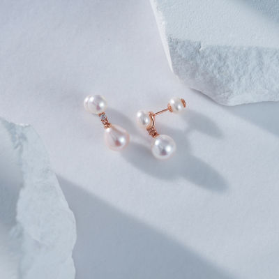 Pearly Lustre Elegant Freshwater Pearl Earrings WE00597 | RHYTHM 4