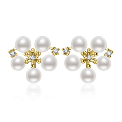 Pearly Lustre Top Grade Freshwater Pearl Earrings WE01062 | GARDENS 1