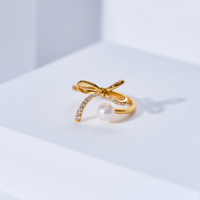 Pearly Lustre Top Grade Freshwater Pearl Ring WR00417 | RIBBON 4