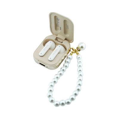 Guess True Wireless Earbuds Rectangle Printed Logo Case With Pearl Strap 3