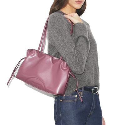 TORY BURCH Small Ella NATUURA™ Drawstring Tote Plum Haze 178768 6