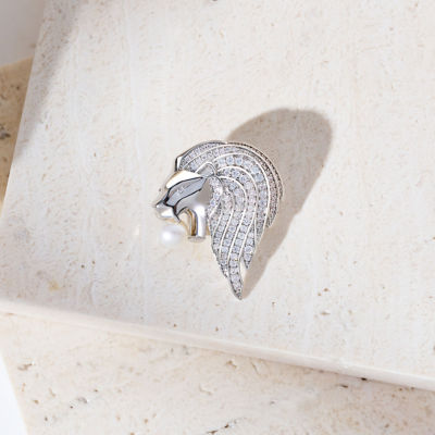 Pearly Lustre Top Grade Freshwater Pearl Brooch WC00089 | MERLION 4