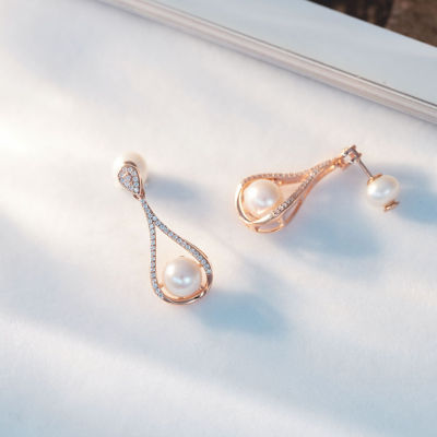 Pearly Lustre Top Grade Freshwater Pearl Earrings WE00729 4