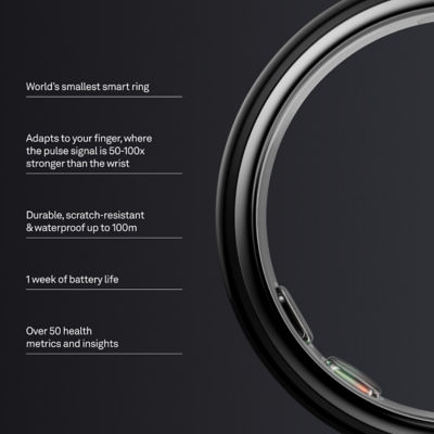 Oura Ring 5 Smart Ring - Black 2