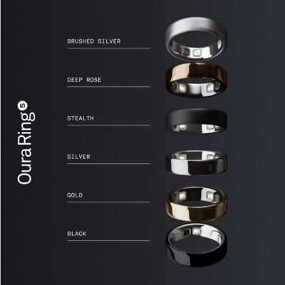 Oura Ring 5 Smart Ring - Black 6