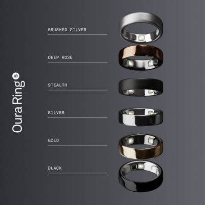 Oura Ring 5 Smart Ring - Stealth 6