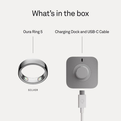 Oura Ring 5 Smart Ring - Brushed Silver 7