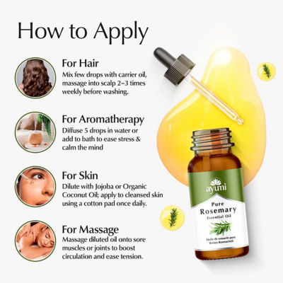 Ayumi Pure Rosemary Essential Oil 15ml 5