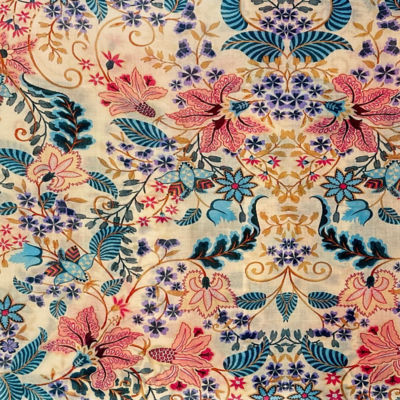Kashkha Elegant Floral Printed Fine Wool Shawl – Ivory Multicolor 3