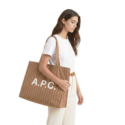A.P.C. Diane Unisex Shopping Tote Bag Beige COHLLJ-M61443 4