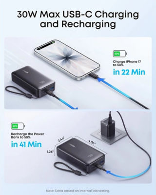 Anker Zolo CCC with QR Power Bank 10000mAh 30W Fast Charging Compact Portable Charger A110J 3