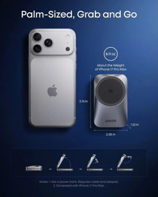 Anker Prime 3-in-1 Wireless Charging Station 25W Magnetic Charger B25N1 4