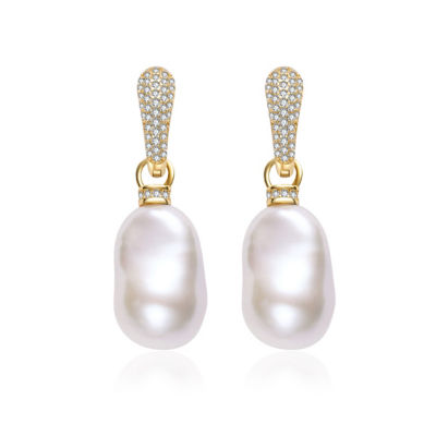 Pearly Lustre Elegant Baroque Pearl Earrings WE00875 1