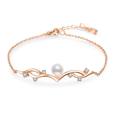 Pearly Lustre Top Grade Freshwater Pearl Bracelet WB00216 | STARRY 1