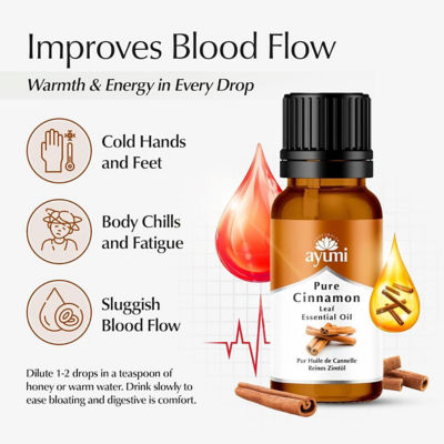 Ayumi Pure Cinnamon Leaf Essential Oil 15ml 5