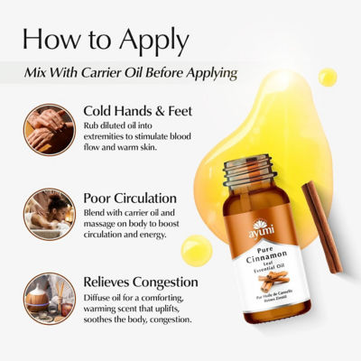 Ayumi Pure Cinnamon Leaf Essential Oil 15ml 6