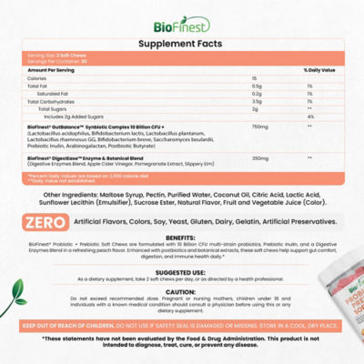 Biofinest Probiotic Prebiotic Soft Chews Supplement 4