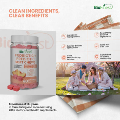 Biofinest Probiotic Prebiotic Soft Chews Supplement 9