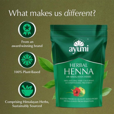 Ayumi Herbal Henna for Hair + 9 Himalayan Herbs 150g 5
