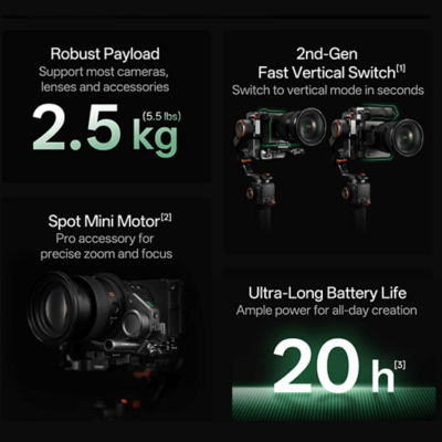 Hohem iSteady MT3 Pro Kit AI Human & Object Tracking Camera Gimbal Stabilizer with Accessories 3