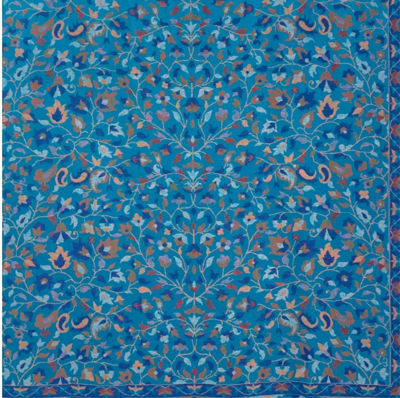 Kashkha Super Soft Modal Jacquard Shawl - Blue 3