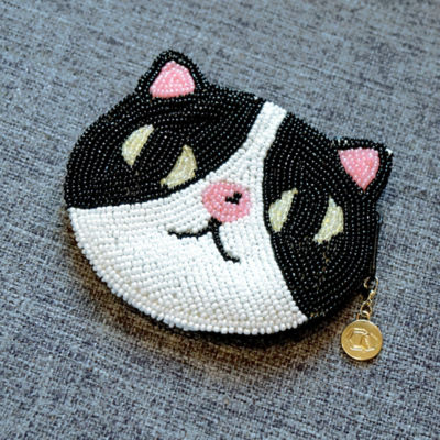 COCOONESE Beaded Coin Purse - Ah Ji Cat 3