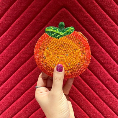 COCOONESE Beaded Coin Purse - Orange 4