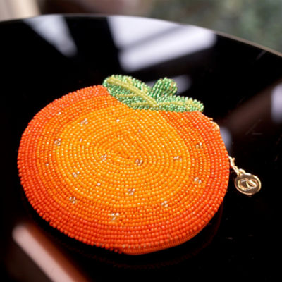 COCOONESE Beaded Coin Purse - Orange 7