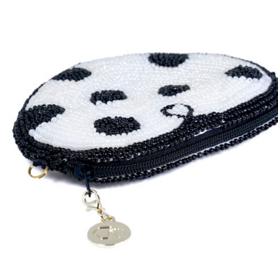 COCOONESE Beaded Coin Purse - Marshmallow Heart (White) 3