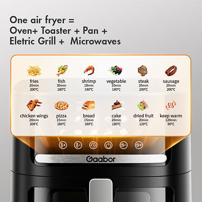 GAABOR AIR FRYER 8L BLACK AF-80T01A 3