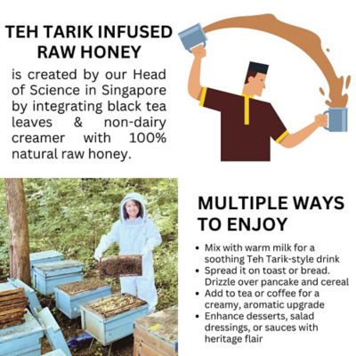 Hives Keeper Premium Singapore Edition Teh Tarik Infused Raw Honey 250g 4