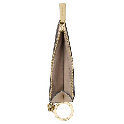 KATE SPADE Spade Flower Key Ring Card Holder Dark Beige KN773 4