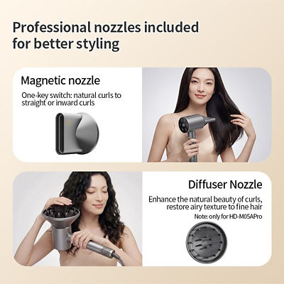 GAABOR HIGH SPEED HAIR DRYER 1600W LED DISPLAY GREY HD-M05A 8