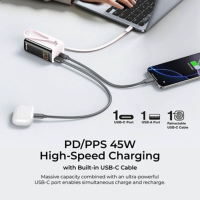 Mazer (CCC + QR) PowerCharge AI RLink 45W 10000mAh Power Bank - M-Ai-PC45R10-V7 3