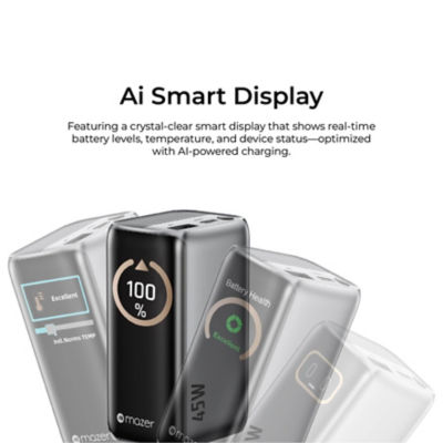 Mazer (CCC + QR) PowerCharge AI RLink 45W 10000mAh Power Bank - M-Ai-PC45R10-V7 8