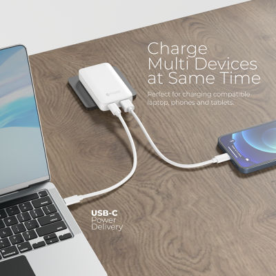 Mazer GaNPrestige Slim 65W GaN Wall Charger with Travel Pins - M-G65SLIM 3