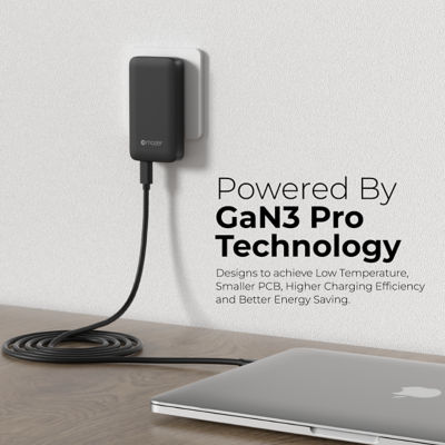 Mazer GaNPrestige Slim 65W GaN Wall Charger with Travel Pins - M-G65SLIM 4