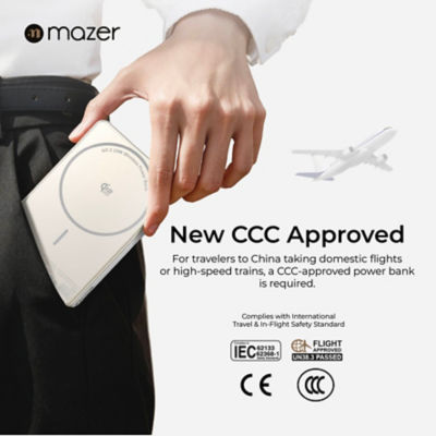 Mazer (CCC + QR) Qi2.2 认证 25W 10000mAh 磁吸无线移动电源 - M-MagAir31 9