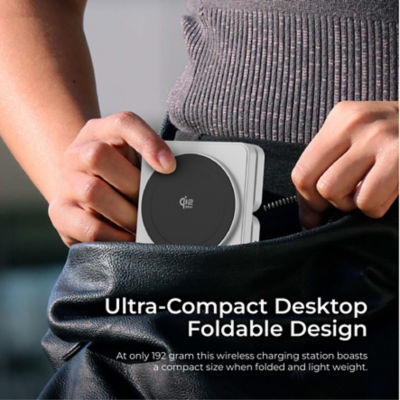 Mazer Qi2.2 Certified 25W Foldable 3-in-1 Wireless Charger - M-MagFold07 7